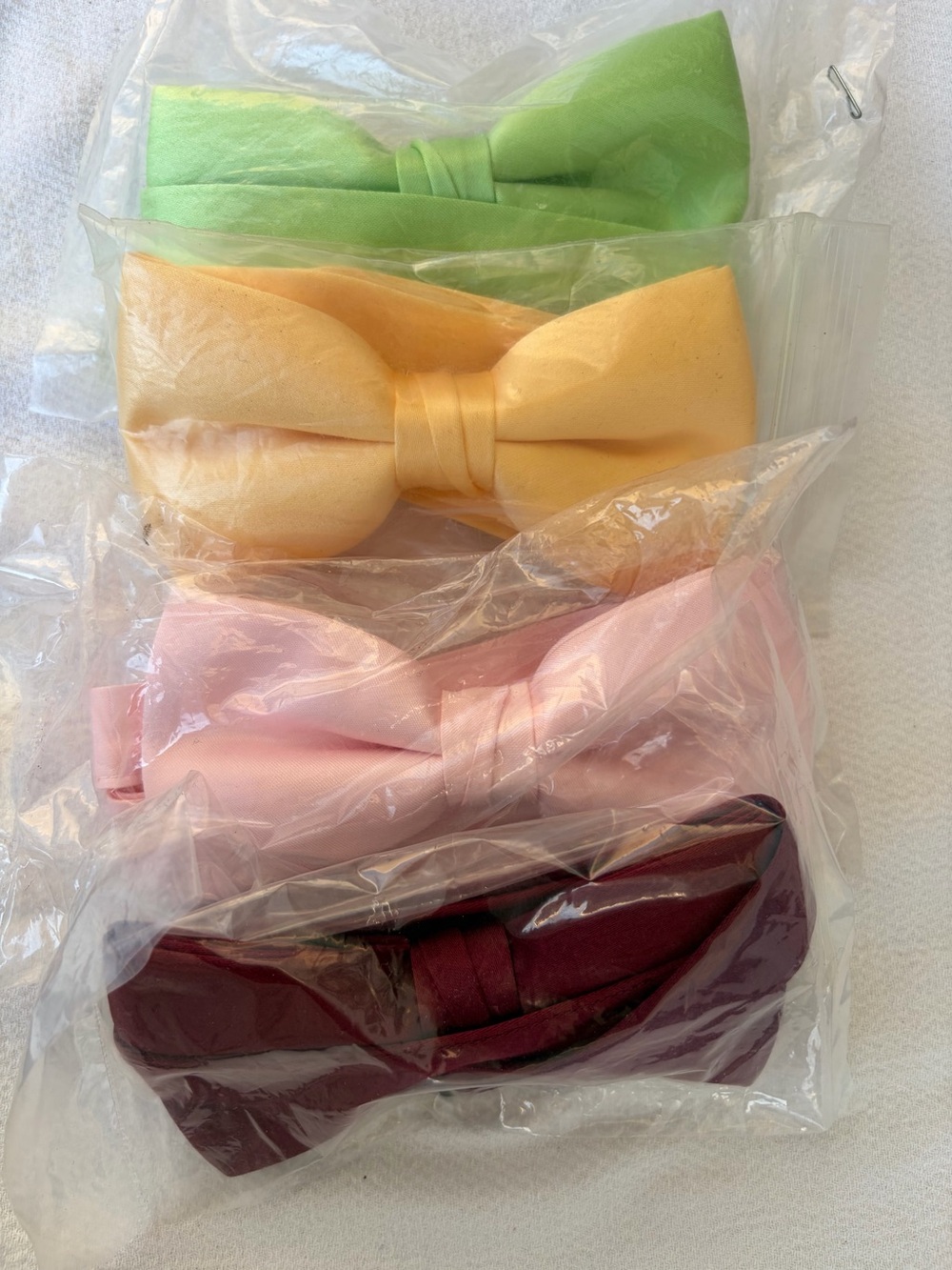 NWOT Bundle of 4 After Six assorted pre made bow tie set. Combo 34